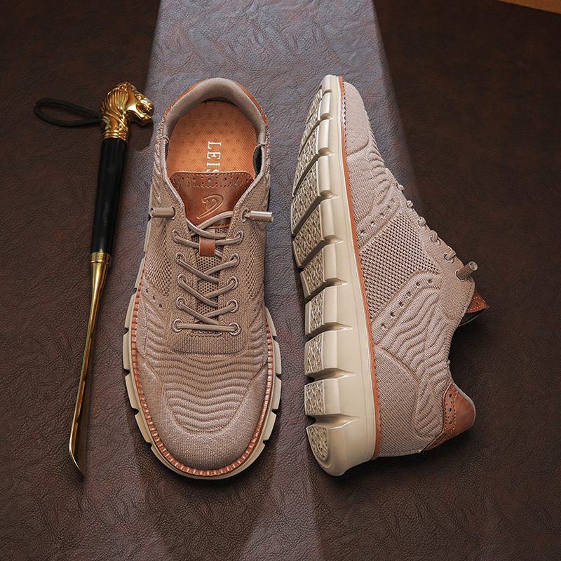 Mens Large Size Breathable Letter Print Quality Sneakers - Image 5